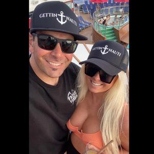 DIRTY REBEL SET OF 2 GETTIN' NAUTI TRUKER HATS! VACATION HAT, CRUISE HAT, BOAT